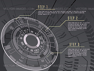 Grayscale color infographic - vector clipart