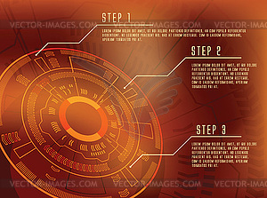 Technical infographic template - color vector clipart