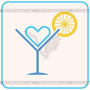 Summer party cocktail - vector clip art