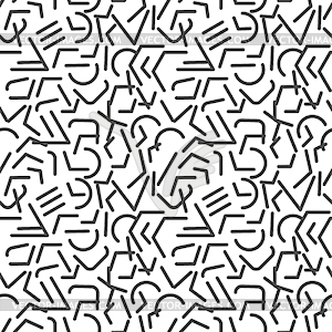 Abstract symbols seamless pattern - vector clipart
