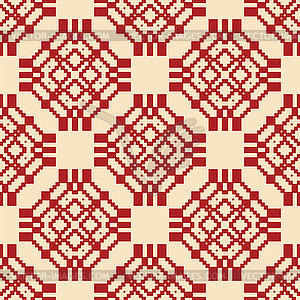 Authentic red seamless patttern - vector image