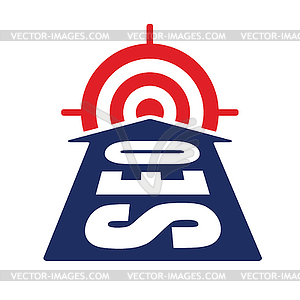 Seo arrow reach target - vector image