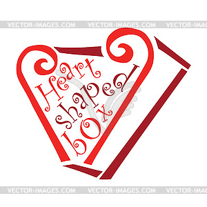 Heart shaped box - vector image