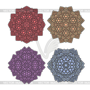 Abstract flower set - vector clipart