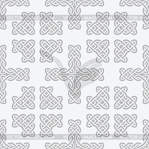 Celtic knot cross seamless - white & black vector clipart