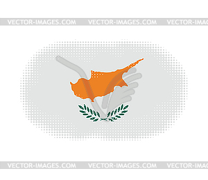 Cyprus flag symbol halftone - royalty-free vector clipart