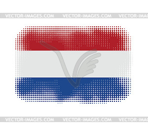 Holland flag symbol halftone - vector image