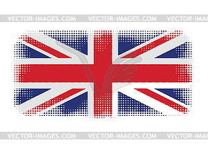 Великобритания символ флага полутона - векторное изображение