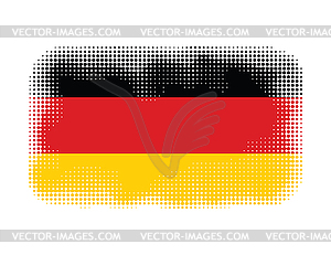 Germany flag symbol halftone - vector clipart