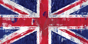 British flag painting - vector EPS clipart