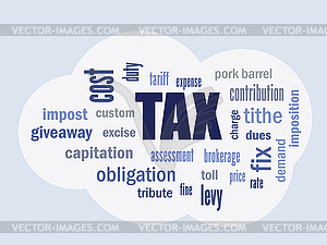 Tax cloud - vector image