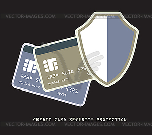 Credit card protection - vector image