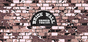 Wall brick vintage background - vector clip art