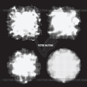 Bright halftone set - vector clipart