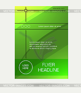 Green flyer brochure - vector clipart