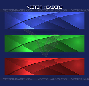 Headers set - vector image