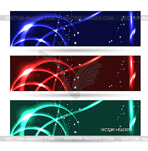 Headers set abstract - vector image