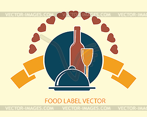 Food label abstract - vector image