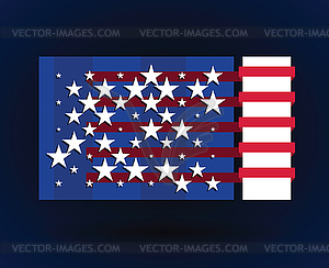 American flag style - vector EPS clipart