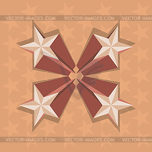 Stars perspective - vector clipart