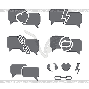 Speech bubble set - vector clip art