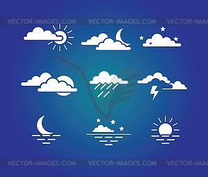 Weather icon set - vector image