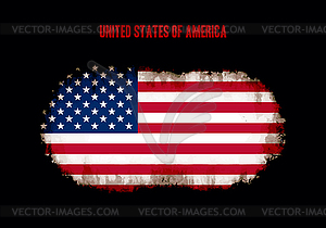 Grunge US flag - vector image