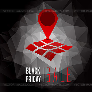 Black Friday sale promo text - vector image