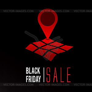 Black Friday sale promo text - vector clip art