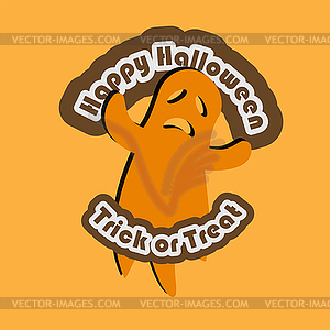 Trick or treat text with ghost - vector EPS clipart