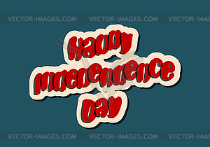 Happy independence day lettering - vector clip art