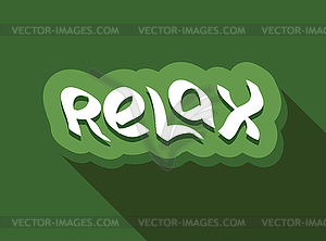 Relax text - vector image