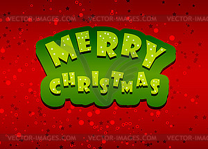 Merry Christmas greeting card - vector clip art