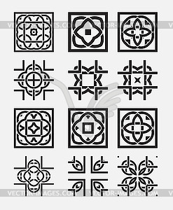 Tile element tribal celtic knot - vector image