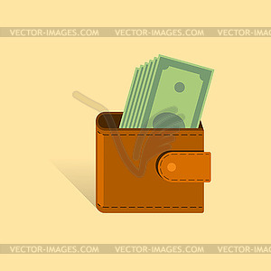 Money wallet - vector clipart