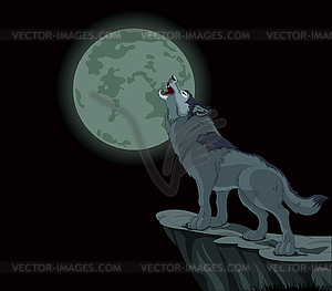 Howling wolf - vector clip art