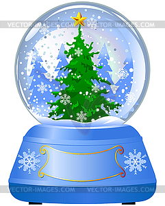 Christmas Snow globe - vector clipart