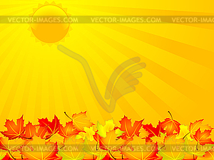 Warm autumn day - vector clipart