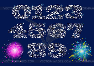 Shiny Numbers Set - vector clipart