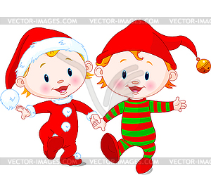 Christmas Babies - vector image