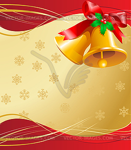 Christmas Bells Card - vector clipart