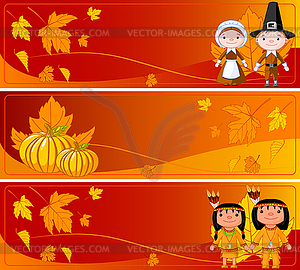 Thanksgiving Banners - vector image