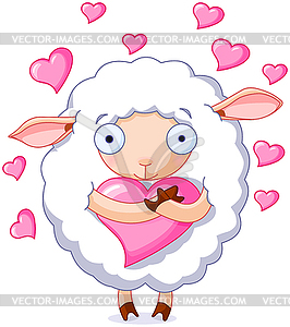 В любви овец - иллюстрация в векторном формате