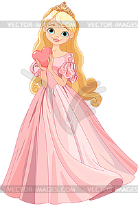 Beautiful princess - color vector clipart