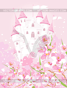 Fairytale castle - vector image