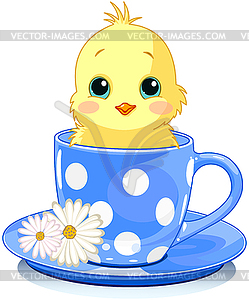 Cup chicken - vector clip art