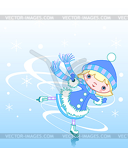 Ice girl - vector image