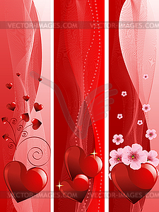 Valentine Day banners - stock vector clipart