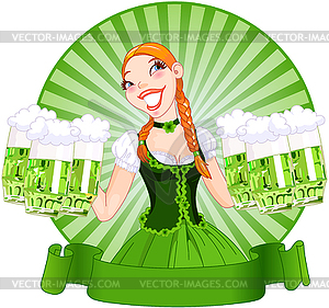 Saint Patricks Day Girl - vector image