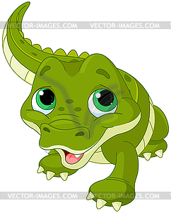 Baby alligator - vector clipart